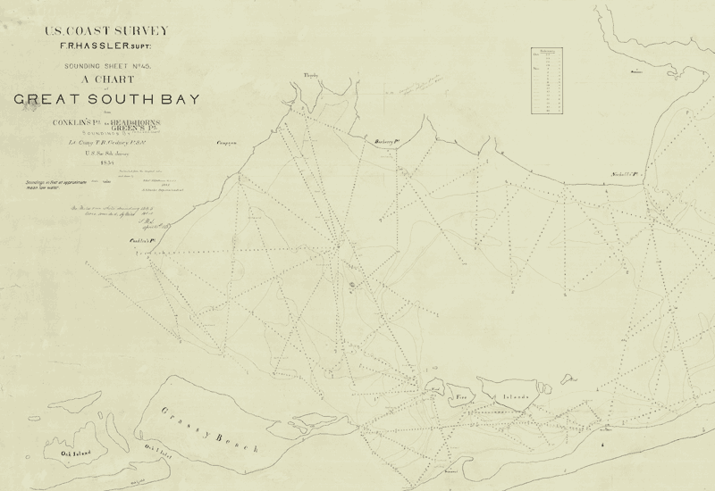 Chart of Great South Bay, © NOAA Central Library